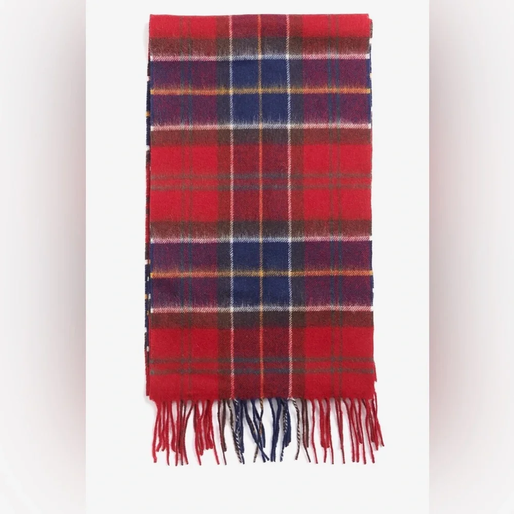 BARBOUR Wool Cashmere Tartan Scarf - Unisex